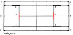 T - Stück - Element Aufschlaglinie 5 für ASS - Linie - 5 cm